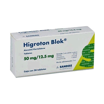 HIGROTON BLOK TABLETAS 50 mg/12.5 mg CAJA CON 28