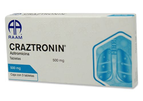 CRAZTRONIN TABLETAS 500 mg CAJA CON 3
