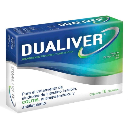 DUALIVER CAPSULAS 100 mg/150 mg CAJA CON 16