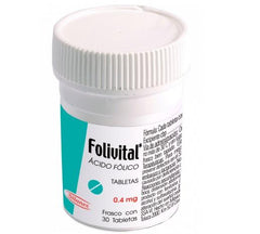 FOLIVITAL TABLETAS 0.4 mg FRASCO CON 30