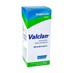 VALCLAN SUSPENSION PEDIATRICA 125 mg-31.25 mg/5 mL FRASCO CON 60 mL