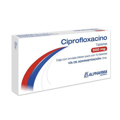 Ciprofloxacina 500 mg x 10 Tabletas