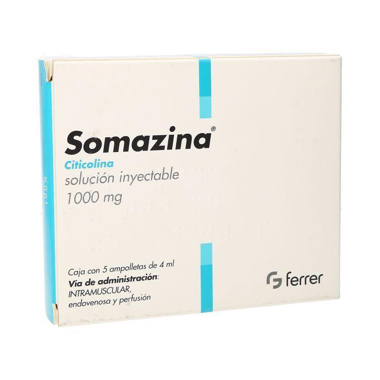 SOMAZINA SOLUCION INYECTABLE 1000 mg CAJA CON 5 AMPOLLETAS