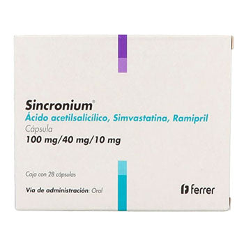SINCRONIUM CAPSULAS 100 mg/40 mg/10 mg CAJA CON 28