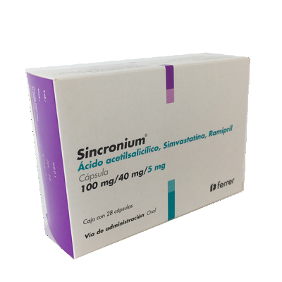 SINCRONIUM CAPSULAS 100 mg/40 mg/5 mg CAJA CON 28