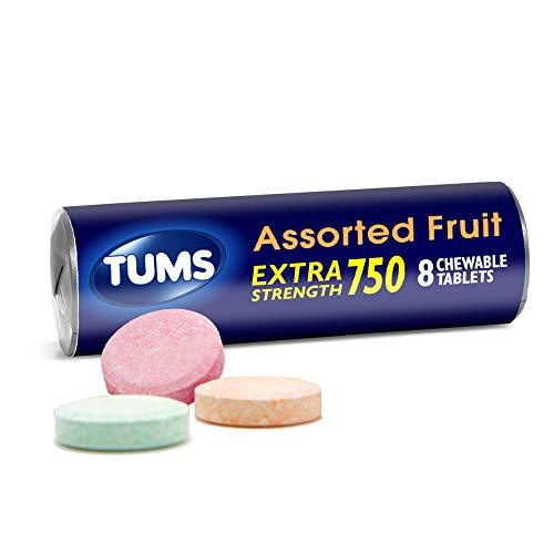 TUMS SURTIDO ROLLO TABLETAS 750 mg CON 8