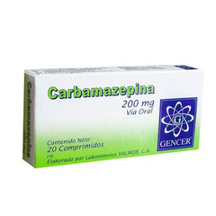 Carbamazepina 200 mg x 20 Comprimidos