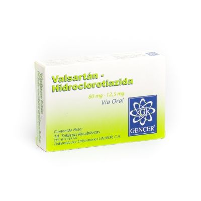Valsartan/Hidroclorotiazida 80/12,5 x 14 Tabletas