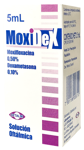 Moxidex Solución Oftálmica 0,50%/0,10% 5mL