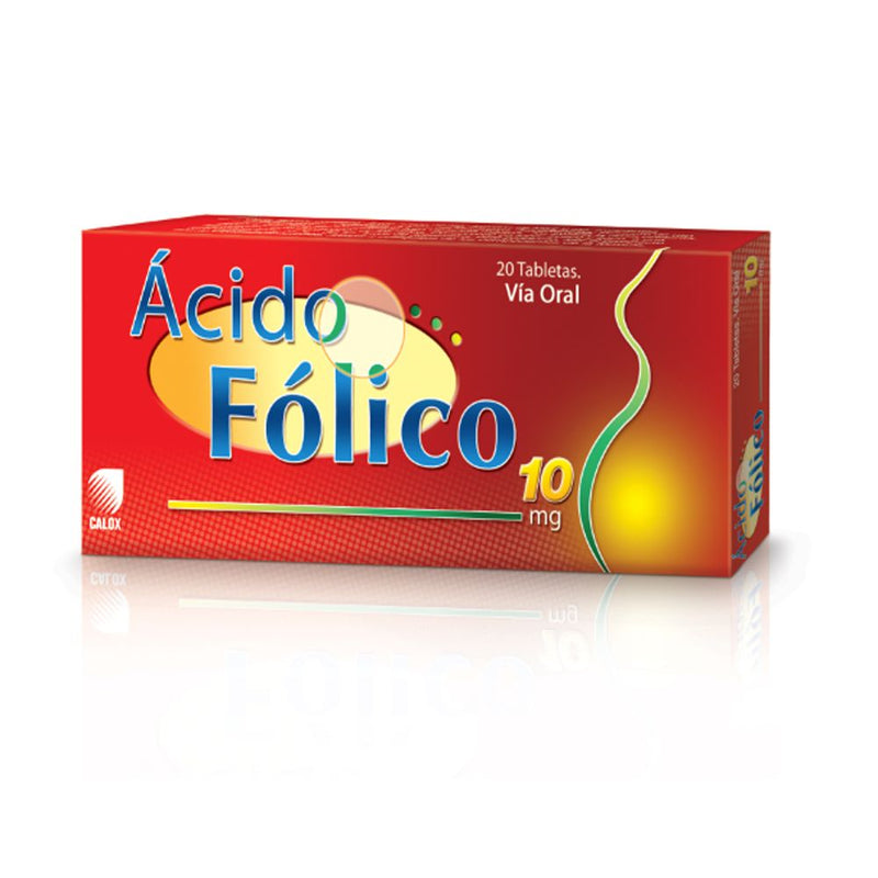 Acido Folico 10mg x 20 Tabletas