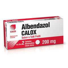 Albendazol Tutti Frutti 200mg x 2 Tabletas Masticables
