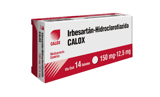 Irbesartan+Hidroclorotiazida 150mg/12,5mg x 14 Tabletas