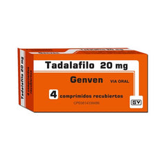 Tadalafilo 20mg x 4 Comprimidos