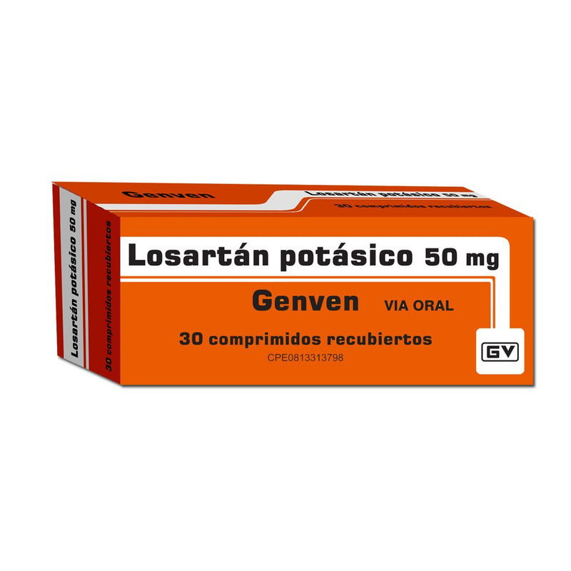 Losartan Potasico Genven 50mg x 30 Comprimidos