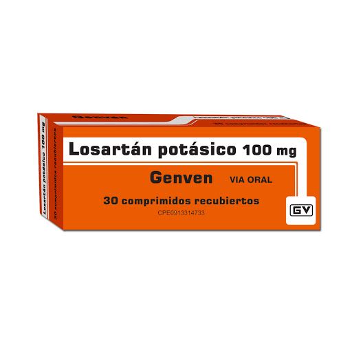 Losartan Potásico 100mg x 30 Tabletas