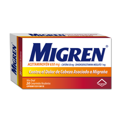 Migren 650mg/50mg/1mg x 20 Comprimidos