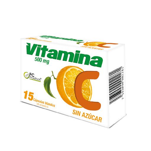Vitamina C 500mg Fc Pharma Sin Azúcar 15 Capsulas