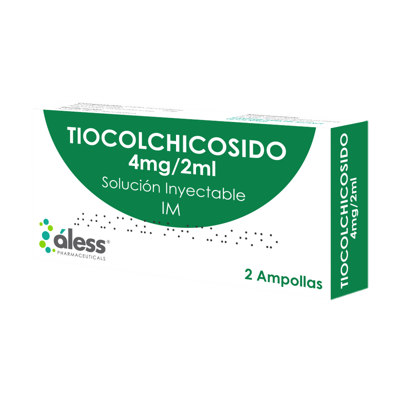 Tiocolchicosido 4mg/2mL x 2 Ampollas
