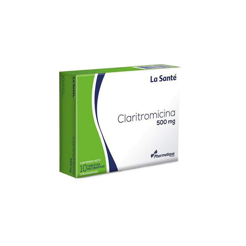 Claritromicina 500mg x 10 Tabletas