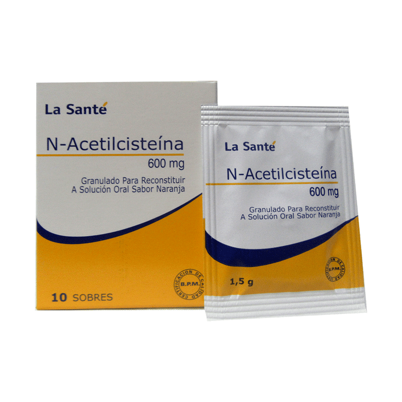 N-Acetilcisteina Naranja 600mg x 10 Sobres