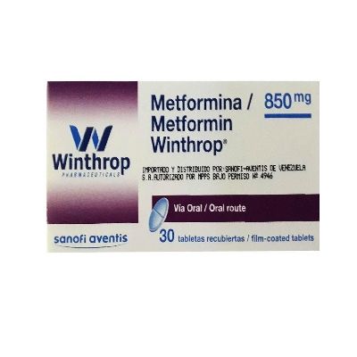 Metformina Sw 850 mg x 30 Tabletas