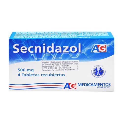 Secnidazol 500mg x 4 Tabletas