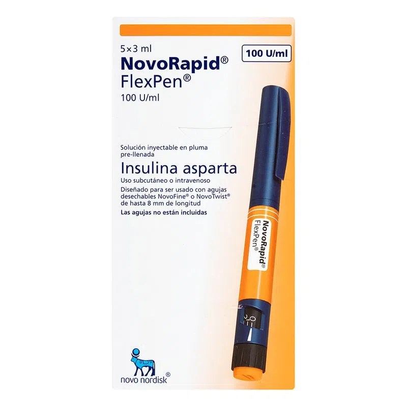 Novorapid Flexpen 100U/mL 5 Cartuchos x 3mL