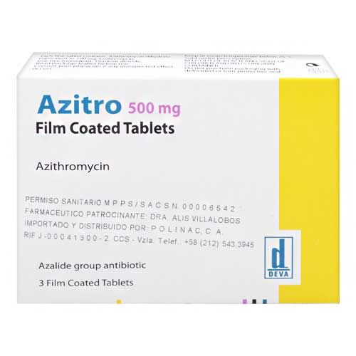Azitro 500mg x 3 Tabletas