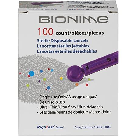 Lancetas Bionime 30g x 100 Pzas