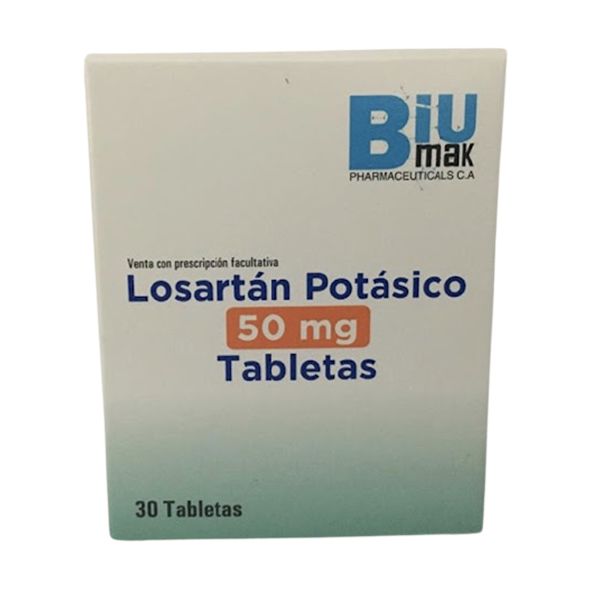 Losartan Potasico 50mg x 30 Tabletas