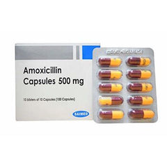 Amoxicilina Saimed 500mg x 10 Capsulas (Blister)