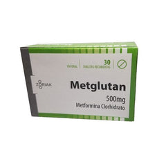 Metglutan (Metformina) 500mg x 30 Tabletas
