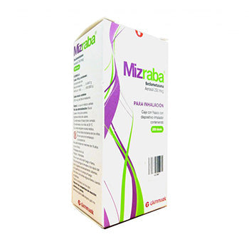 MIZRABA INHALADOR AEROSOL 250 mg CAJA CON FRASCO 200 DOSIS