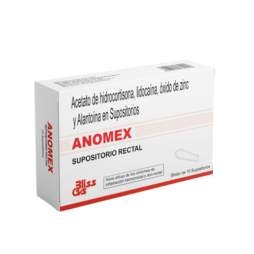 Anomex 10 Supositorios Rectales