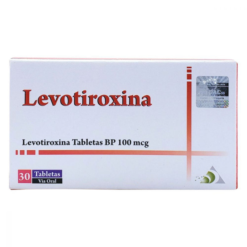 Levotiroxina 100mg x 30 Tabletas
