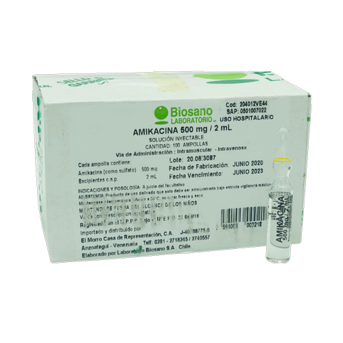 Amikacina 500mg/2mL Ampolla I.M./I.V.